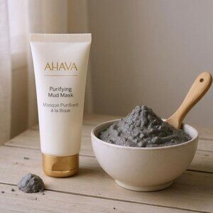 AHAVA Purifying Mud Mask – Dead Sea Minerals Deep Cleanse for Sensitive Skin